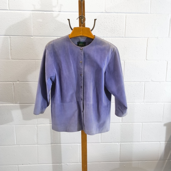 Danier Jackets & Blazers - Vintage Purple Danier Suede Jacket 1980-1990s Era